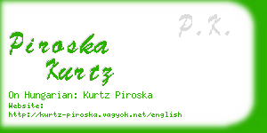piroska kurtz business card